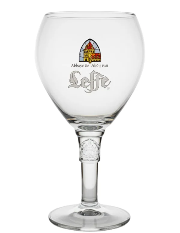 Copa cerveza Leffe tallo con relieve (2006–2014)