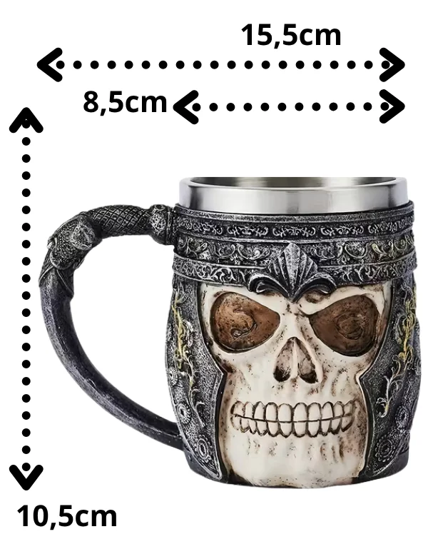 Jarra de cerveza "Calavera Guerrera" -