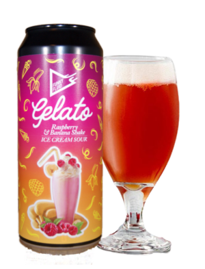 Funky Fluid Gelato: Raspberry / Banana Shake