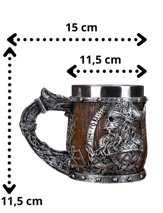 Jarra de cerveza Vikingo Nórdico 450ml