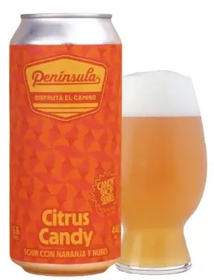 Península Citrus Candy Sour con Naranja y Nubes