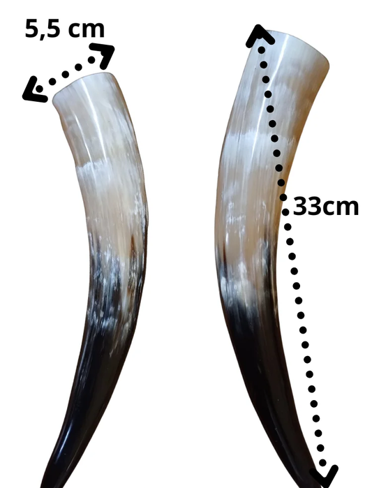Vaso de Cuerno Natural 300ml, de dos tonos 300ml (1)